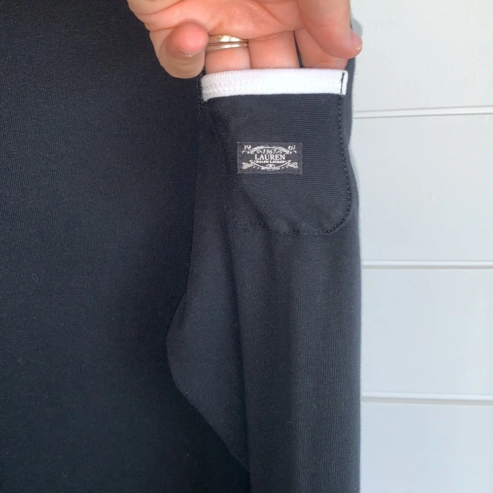 Lauren Ralph Lauren T-Shirt Women's Size L Black 3/4‎ Sleeve Pullover T-Shirt - Picture 5 of 6